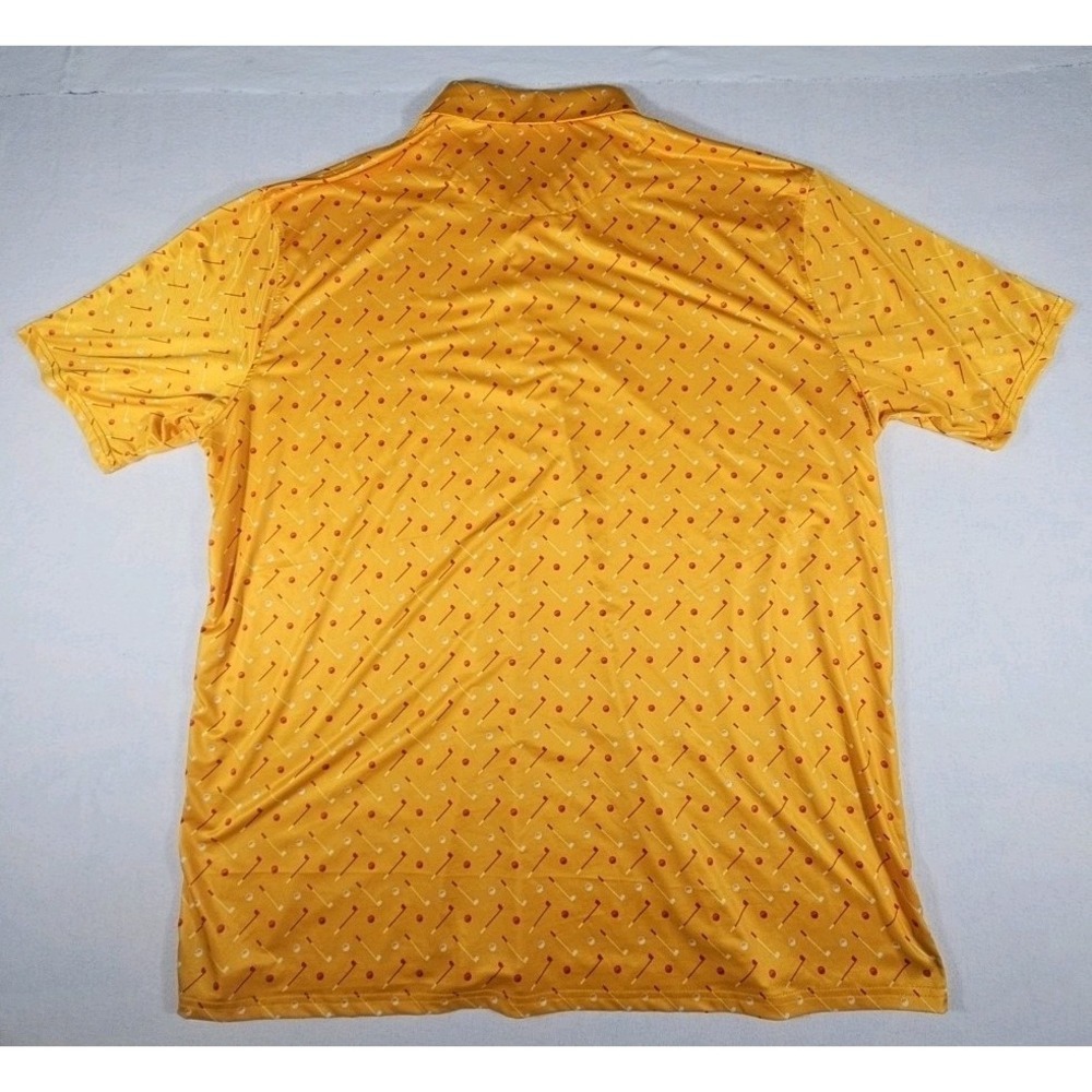 Golf Gentry Performance Polo Golf Shirt Mens 3XL Golf Club/Balls All Over Print - Picture 6 of 7